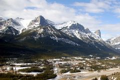 04 Canmore, Mount Lawrence Grassi, Miners Peak, Ha Ling Peak From Helicopter Just After Takeoff From Canmore To Mount Assiniboine In Winter.jpg